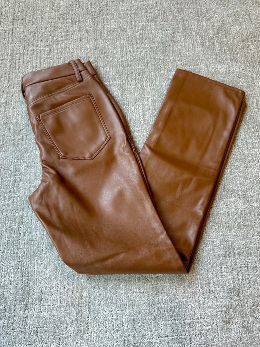 Good American Good Icon Faux Leather Pants NWT
